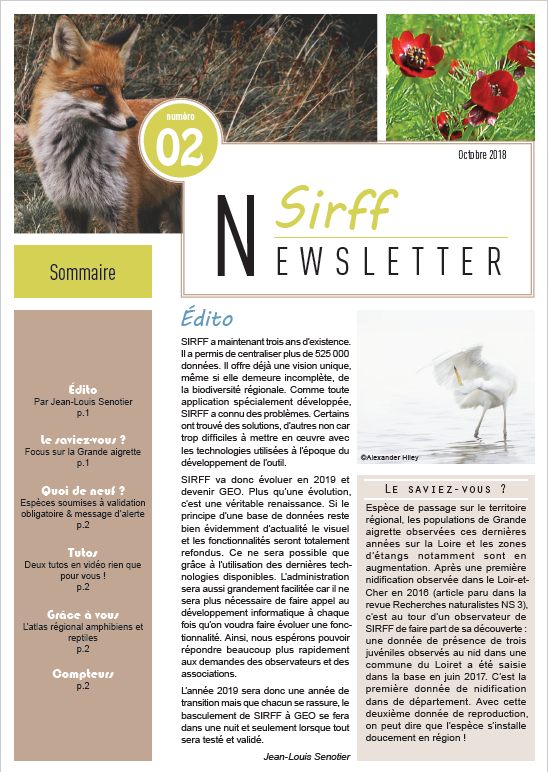 Couverture NewsletterSirff oct2018